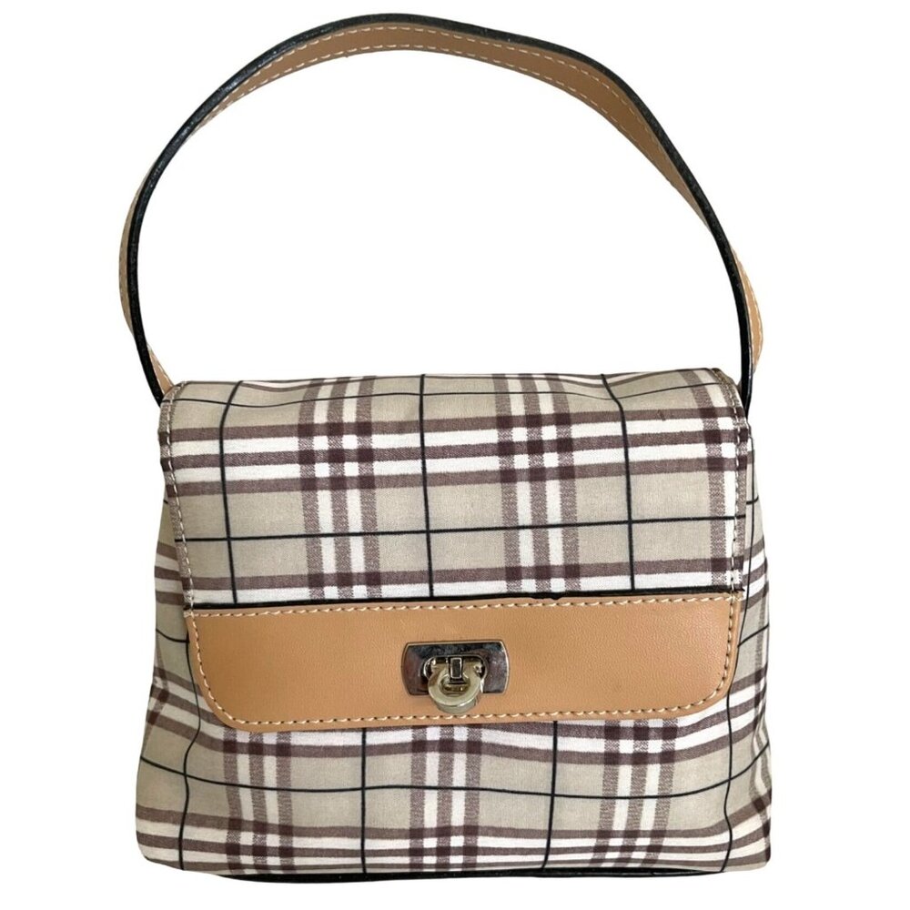 Crossbody Purse Shoulder Strap Adjustable Brown Plaid Satchel Organizer Handbag - Picture 2 of 12